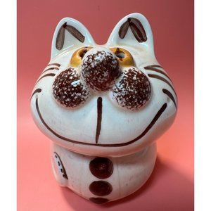 Vintage Doranne of California Cat Kitty Cheese Shaker Hand Painted Ceramic 6" US
